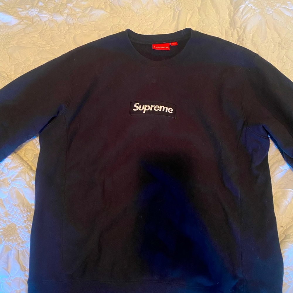 Supreme Box Logo XL Black Crewneck